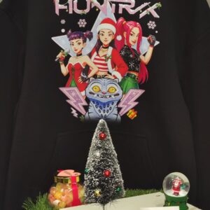 Sudadera capucha negra huntrix navidad