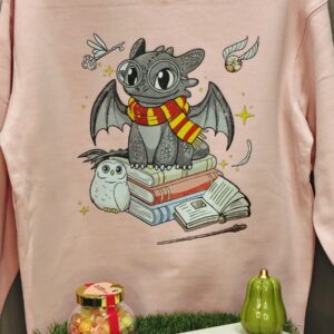 Sudadera clasica rosa harry potter-desdentao